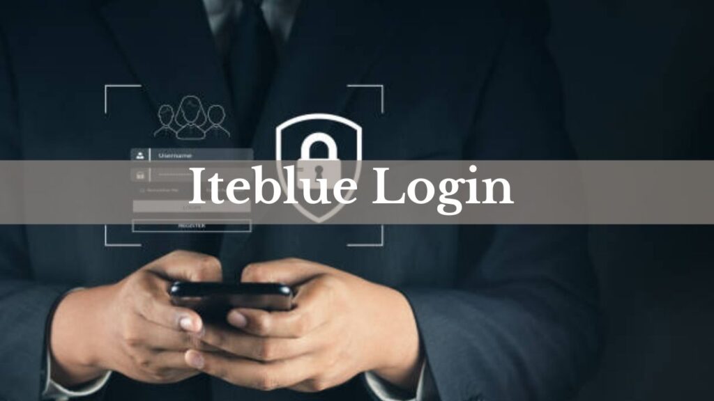 User entering login credentials on the Iteblue platform for secure access.